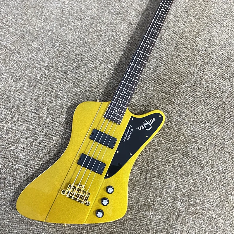 Vicers Gold Electric Bass 4strings 20Frets Firebird pattern,Gold hardware Rosewood fingerboard Real picture Free shipping
Vicers Gold Electric Bass 4strings 20Frets Firebird pattern,Gold hardware Rosewood fingerboard Real picture Free shipping