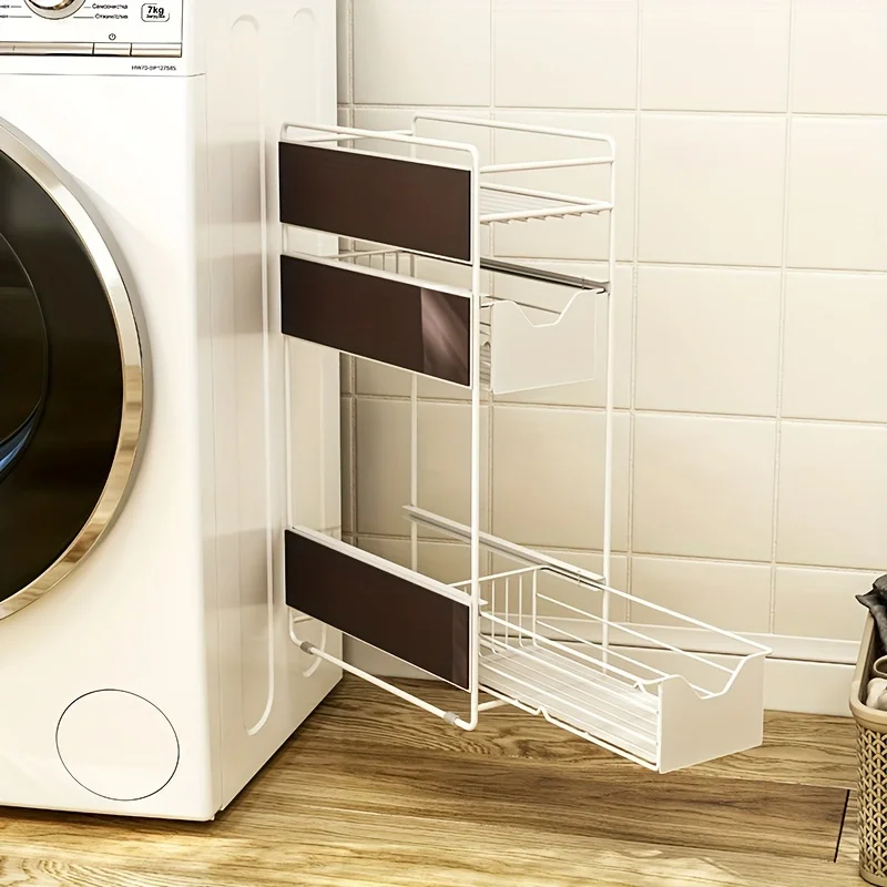 Magnetic Side Rack for Laundry, 1pc - Metal Pull-Out Storage Organizer for Washing Machine
Magnetic Side Rack for Laundry, 1pc - Metal Pull-Out Storage Organizer for Washing Machine