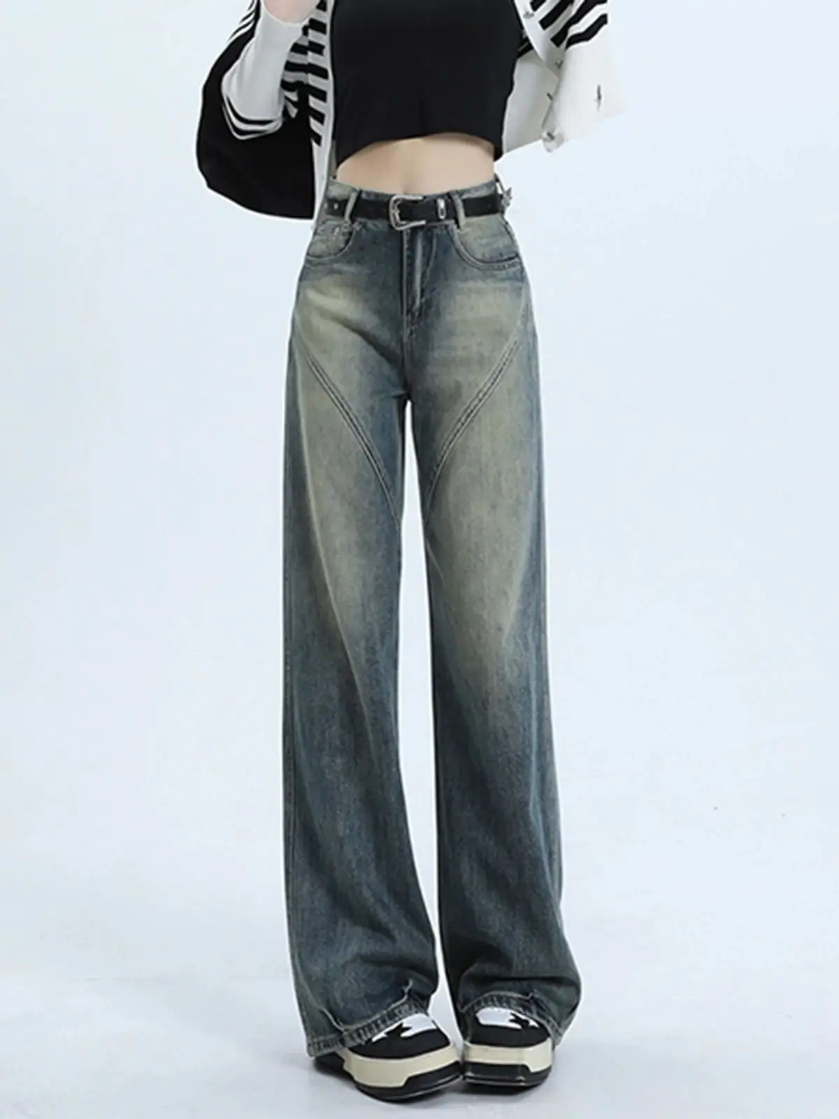 2024 Spring Autumn Women Spliced High Waist Trendy Jeans Harajuku Street Wide Leg Denim Pants Unisex Chic Casual baggey Trouser
2024 Spring Autumn Women Spliced High Waist Trendy Jeans Harajuku Street Wide Leg Denim Pants Unisex Chic Casual baggey Trouser