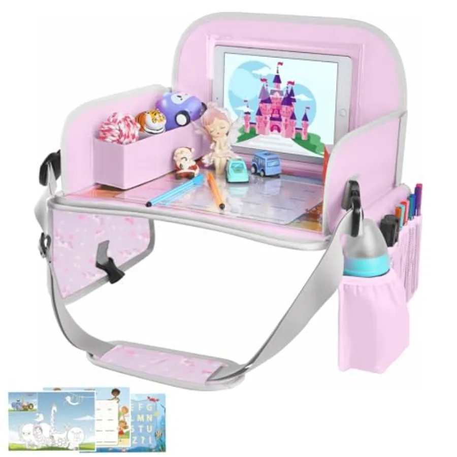 Travel Tray for Toddler Car Seat, Toddler Gift for Girl Activities with Dry Erase Board and iPad Holder Stand, Road Trip Essent
Travel Tray for Toddler Car Seat, Toddler Gift for Girl Activities with Dry Erase Board and iPad Holder Stand, Road Trip Essent