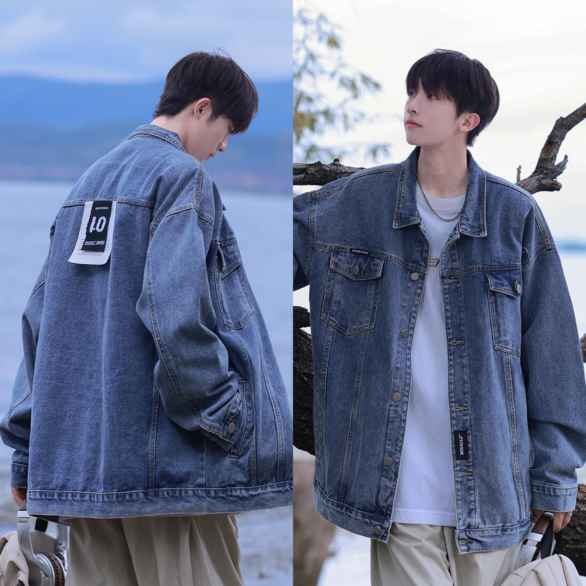 Джинсовая куртка для мальчиков-подростков, весенне-осенняя, на молнии, свободного кроя, не требует глажки, модная повседневная куртка с длинными рукавами
Джинсовая куртка для мальчиков-подростков, весенне-осенняя, на молнии, свободного кроя, не требует глажки, модная повседневная куртка с длинными рукавами