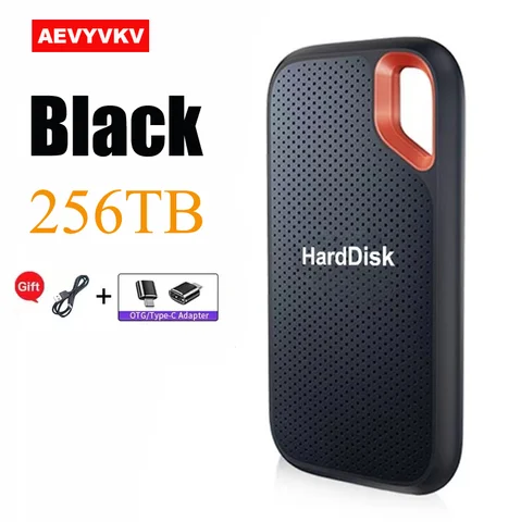 Portable SSD 4TB External Hard Drive Fast Transfer Solid State Drive Large Capacity Waterproof Hard Disk Storage for Laptops/PC