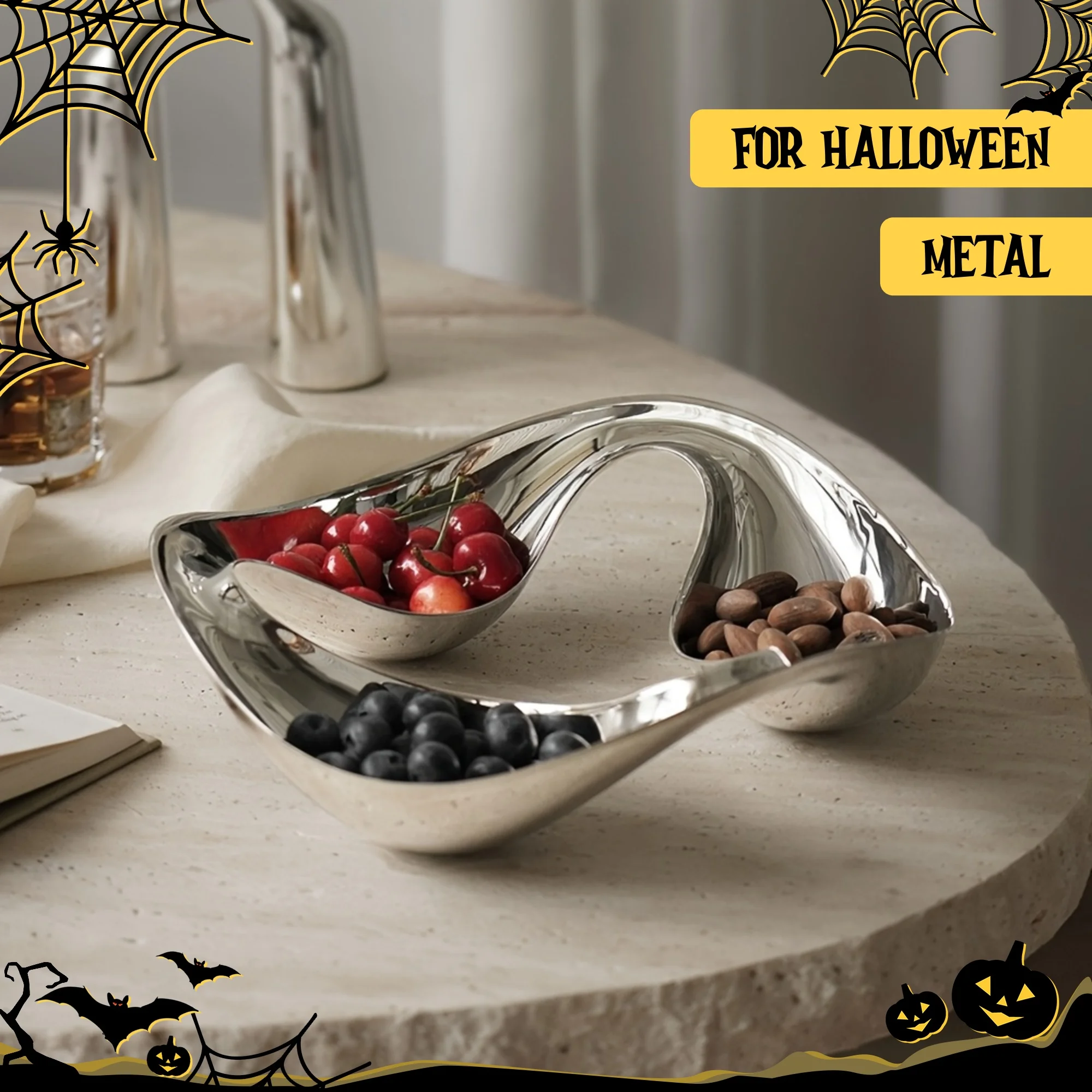 1pc High-Quality Silvery Stainless Steel Candy Dish, Suitable for Kitchen, Living Room, Restaurant Appetizer Dish, Snack Bowl
1pc High-Quality Silvery Stainless Steel Candy Dish, Suitable for Kitchen, Living Room, Restaurant Appetizer Dish, Snack Bowl