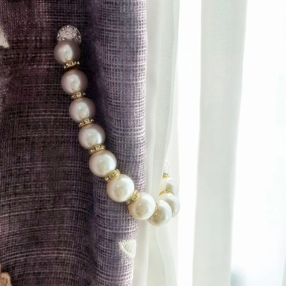 Curtain Tiebacks Luxury Magnet Pearl Curtain Tie Backs Hanging Tieback No Punching Binding Rope Curtains Decoration Accessories
Curtain Tiebacks Luxury Magnet Pearl Curtain Tie Backs Hanging Tieback No Punching Binding Rope Curtains Decoration Accessories
