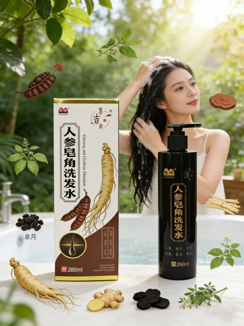 Ginseng Soap Pod Herbal Elixir Shampoo, TCM Formula for Dandruff, Itch, Oil Control & Strengthening Hair
Ginseng Soap Pod Herbal Elixir Shampoo, TCM Formula for Dandruff, Itch, Oil Control & Strengthening Hair