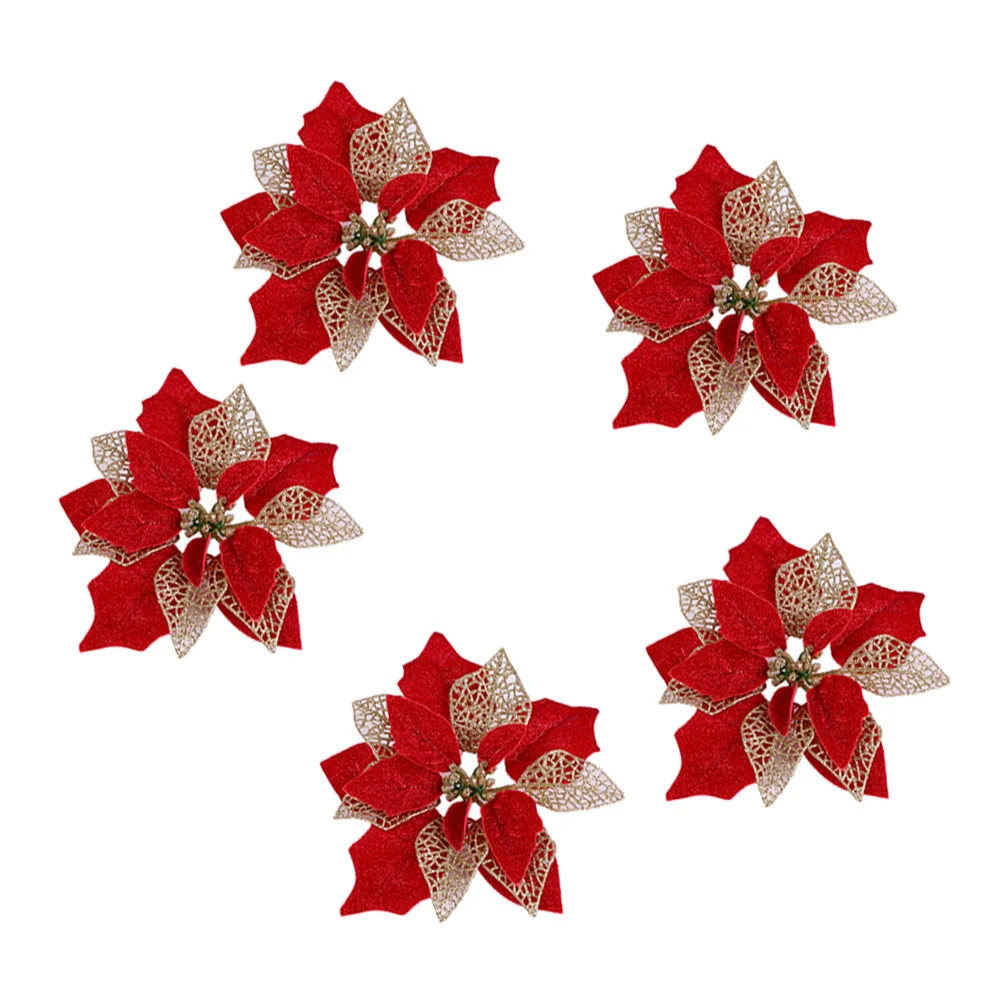 5 Pcs Christmas Flower Tree Decorations Ornament Small Ornaments Flowers Artificial Decorate
5 Pcs Christmas Flower Tree Decorations Ornament Small Ornaments Flowers Artificial Decorate
