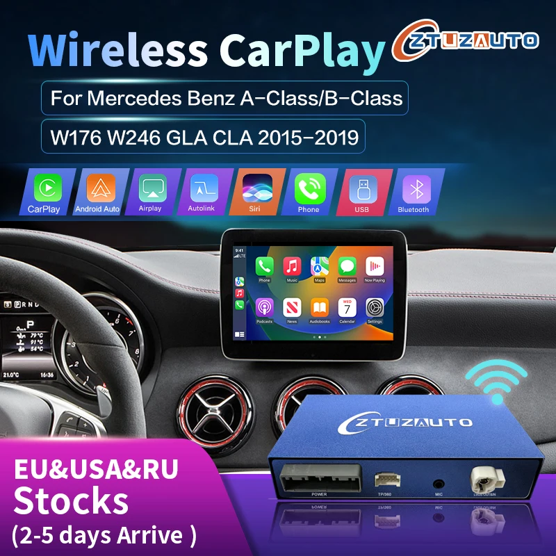 For Mercedes Benz A-Class W176 B-Class W246 GLA CLA 2015-2018 Wireless CarPlay Android Auto Decoder with Mirror Link AirPlay
For Mercedes Benz A-Class W176 B-Class W246 GLA CLA 2015-2018 Wireless CarPlay Android Auto Decoder with Mirror Link AirPlay