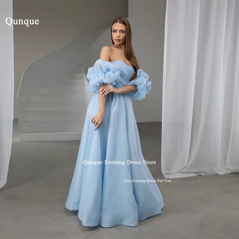 Qunque Luxury Organza Evening Dress With Short Puff Sleeves Vestidos De Fiesta Mujer Corset Back Formal Party Gown Customized
Qunque Luxury Organza Evening Dress With Short Puff Sleeves Vestidos De Fiesta Mujer Corset Back Formal Party Gown Customized