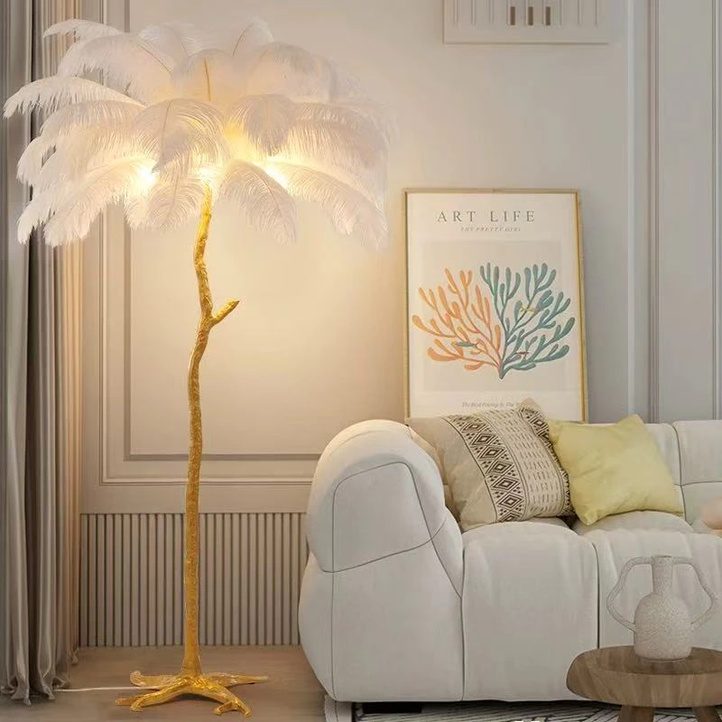 Nordic Ostrich Feather Floor Lamp Modern LED Standing Light for Ins Live Broadcast Room Living Bedroom Sofa Corner Home Decor
Nordic Ostrich Feather Floor Lamp Modern LED Standing Light for Ins Live Broadcast Room Living Bedroom Sofa Corner Home Decor