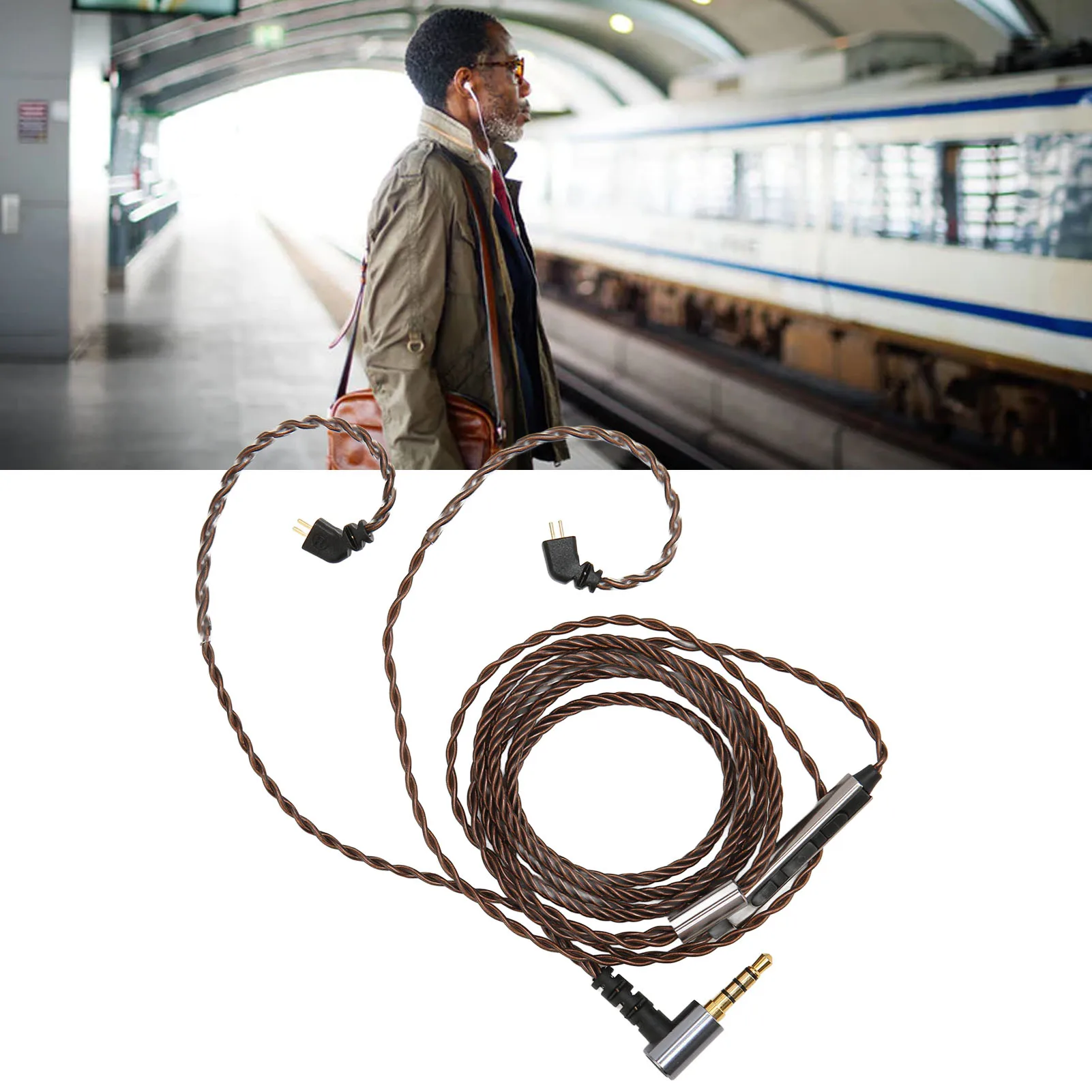 Earphone Upgrade Cable 2 Pin 0.78mm 3.5mm Right Angle Plug with Mic 120cm OFC Wire Replacement for KZ AS10 AS06 ZST ZS3 ES4 TRN
Earphone Upgrade Cable 2 Pin 0.78mm 3.5mm Right Angle Plug with Mic 120cm OFC Wire Replacement for KZ AS10 AS06 ZST ZS3 ES4 TRN