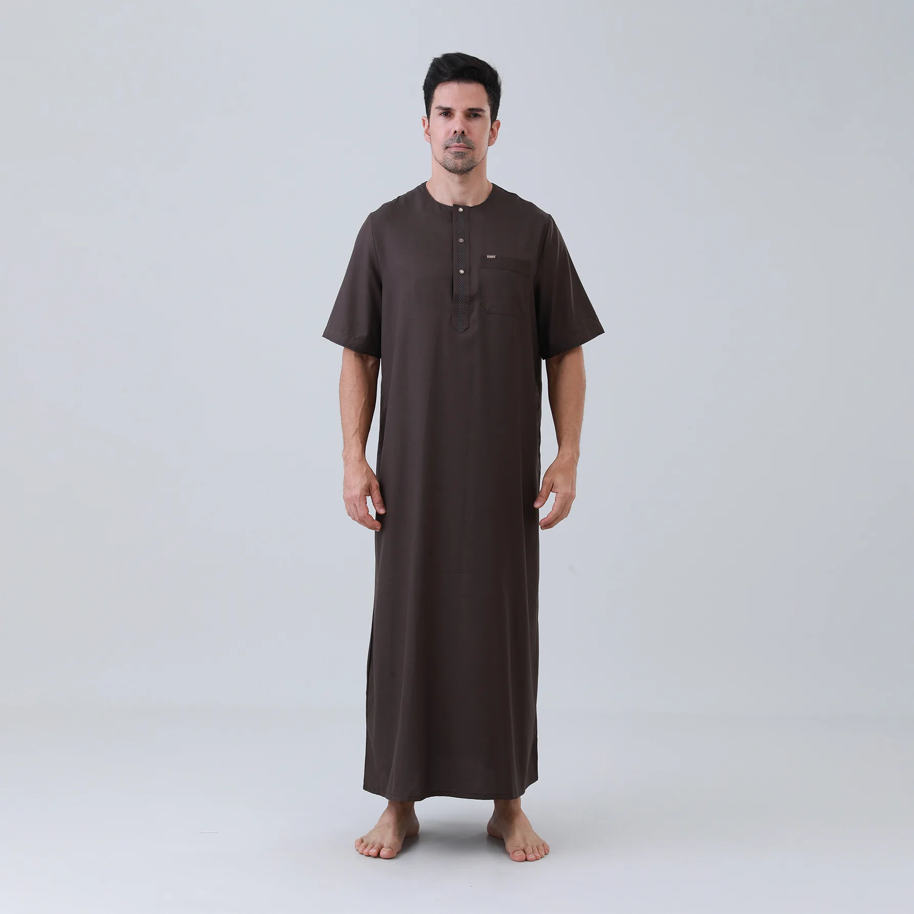 Men Islam Kaftan Jubba Short Sleeve Gown Thobe Saudi Arabic Robe Muslim Dress Dubai Abaya Daffah Dishdasha Traditional Clothing
Men Islam Kaftan Jubba Short Sleeve Gown Thobe Saudi Arabic Robe Muslim Dress Dubai Abaya Daffah Dishdasha Traditional Clothing
