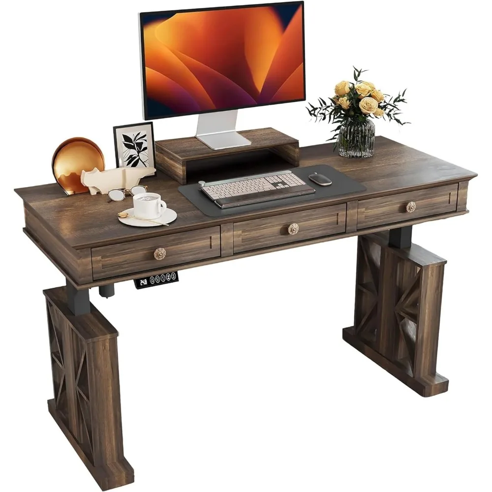 Electric Standing Desk with Drawers, 51×20 Inch Adjustable Height, Stand Up Desk with Monitor Shelf, Sit Stand Home Office Desk
Electric Standing Desk with Drawers, 51×20 Inch Adjustable Height, Stand Up Desk with Monitor Shelf, Sit Stand Home Office Desk