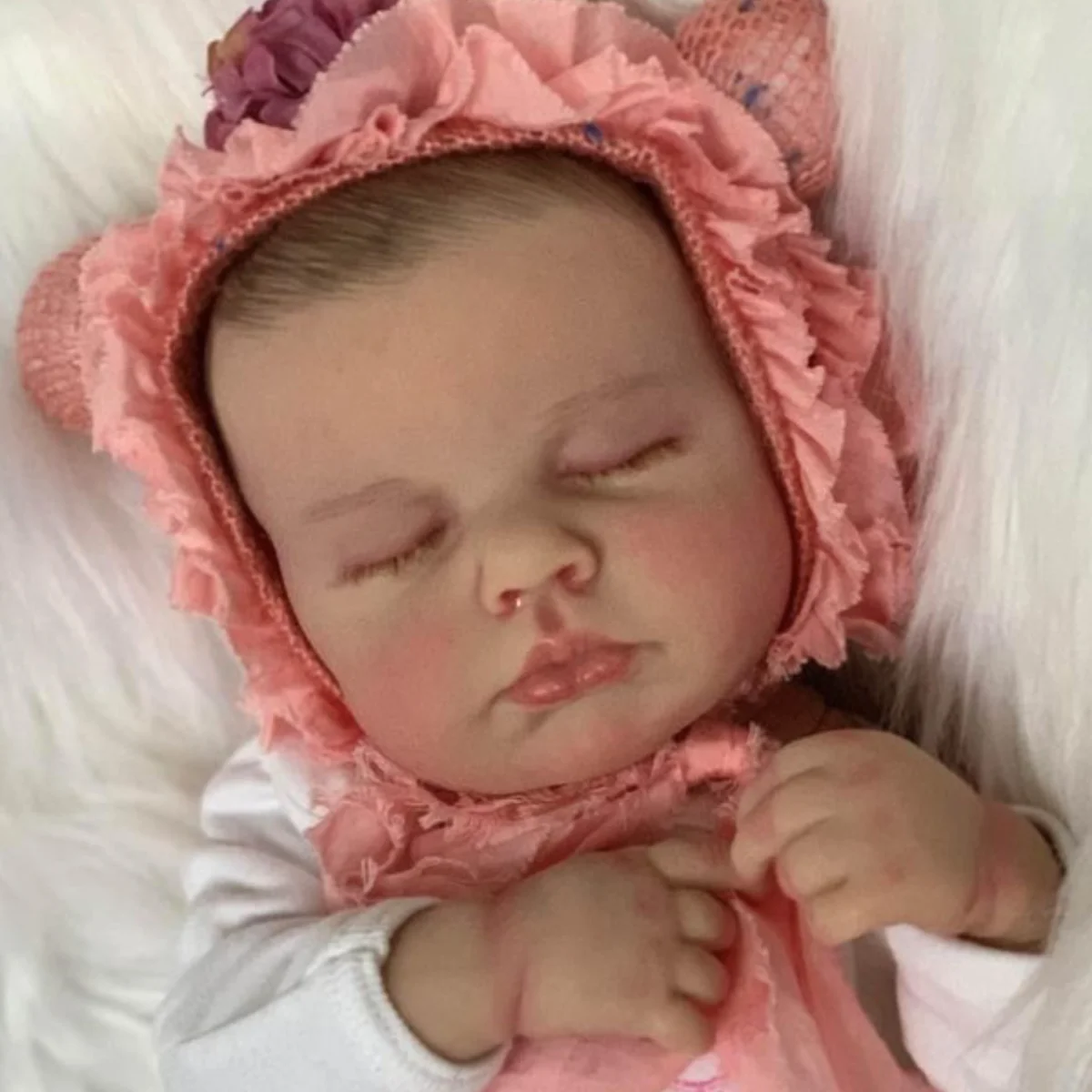 19inch Loulou Newborn Baby Doll Handmade Lifelike Reborn Sleeping Soft Touch Cuddly Doll with 3D Painted Skin Visible Veins
19inch Loulou Newborn Baby Doll Handmade Lifelike Reborn Sleeping Soft Touch Cuddly Doll with 3D Painted Skin Visible Veins