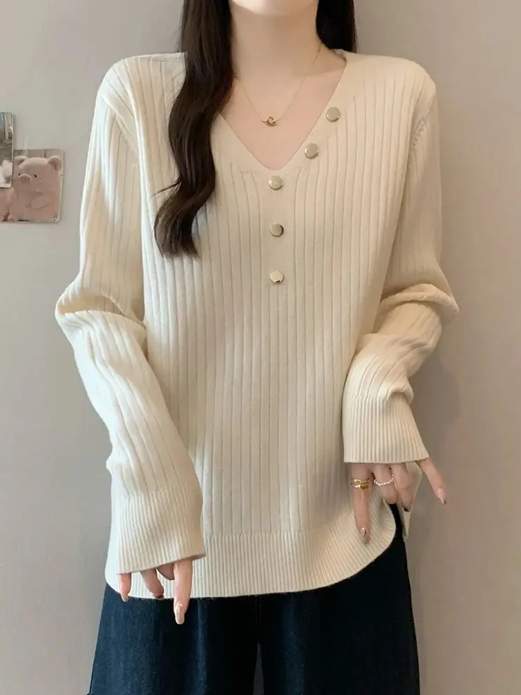 Жаккардовый вязаный свитер, женский пуловер, осень-зима 202, корейский модный элегантный женский трикотаж с длинными рукавами, джемперы, топы 
Жаккардовый вязаный свитер, женский пуловер, осень-зима 202, корейский модный элегантный женский трикотаж с длинными рукавами, джемперы, топы