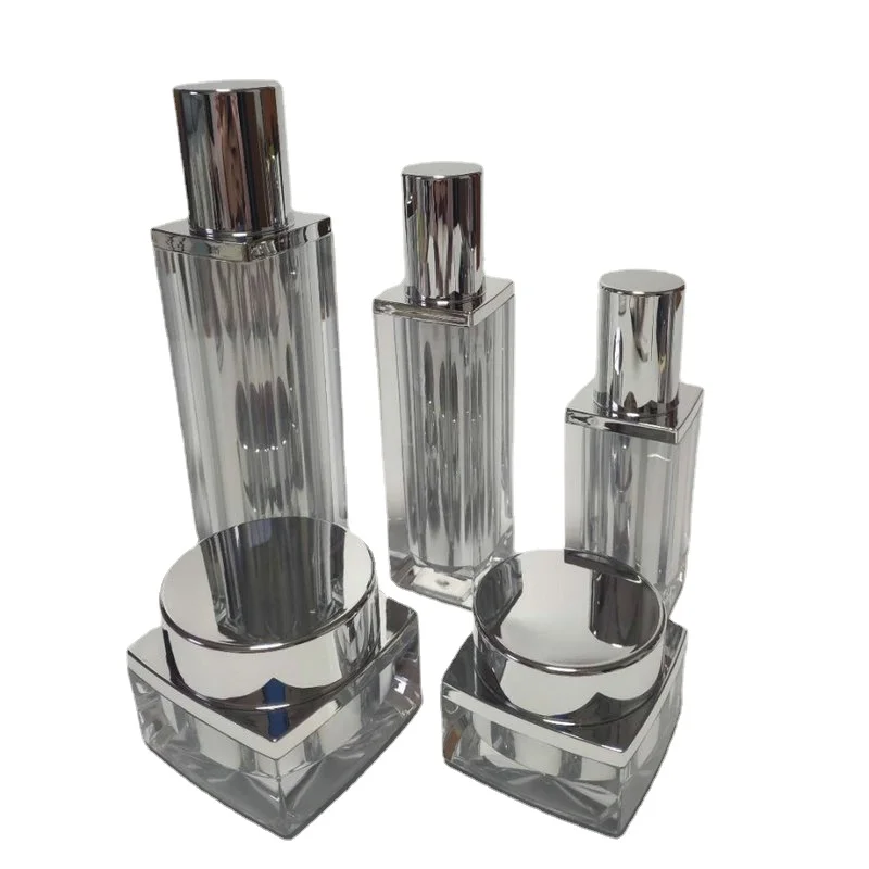 Серебристая Косметическая суб акриловая бутылка для лосьона 30 мл 50 мл 100 мл, 30 г 50 г Акриловая банка для крема, пустой косметический упаковочный контейнер 
Серебристая Косметическая суб акриловая бутылка для лосьона 30 мл 50 мл 100 мл, 30 г 50 г Акриловая банка для крема, пустой косметический упаковочный контейнер