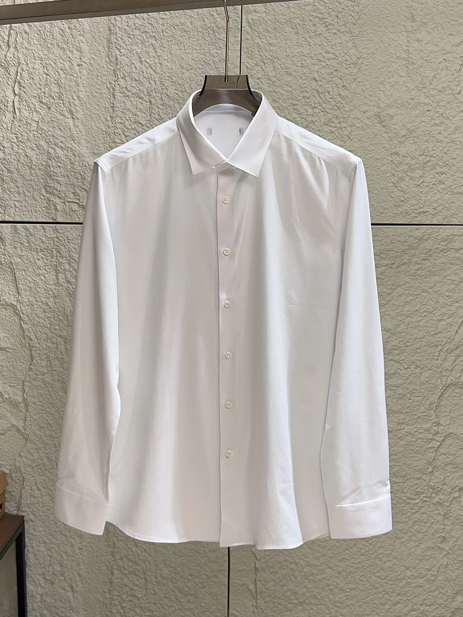 Comfortable Breathable Men's Long Sleeve White Shirt Pure Color Versatile Business Commuting Shirt Youthful Trendy Loose Fit
Comfortable Breathable Men's Long Sleeve White Shirt Pure Color Versatile Business Commuting Shirt Youthful Trendy Loose Fit