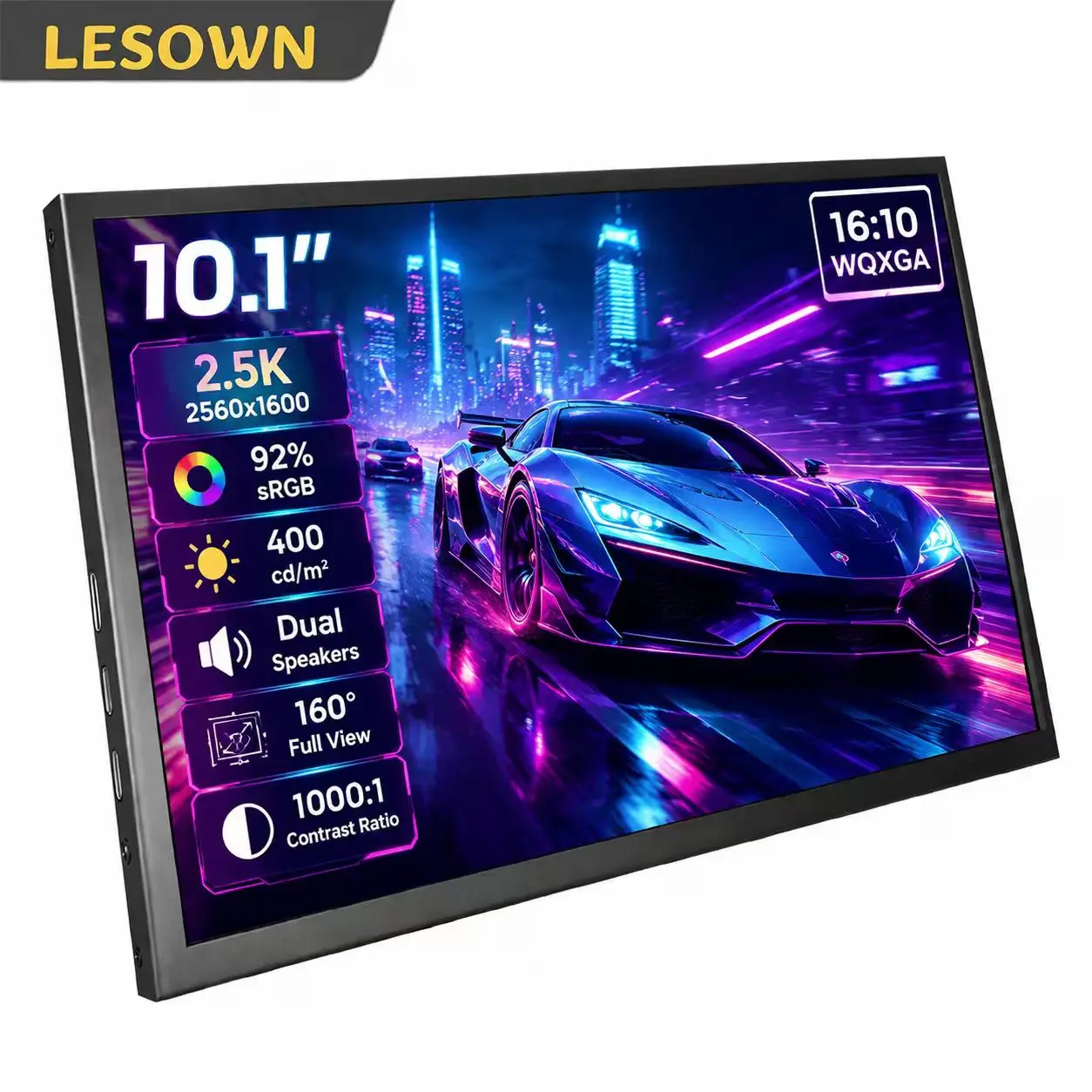 LESOWN High-Color 10.1" 2K Field Display 2560x1600 92% sRGB 2K IPS Panel for Precision Photography & Filming
LESOWN High-Color 10.1" 2K Field Display 2560x1600 92% sRGB 2K IPS Panel for Precision Photography & Filming