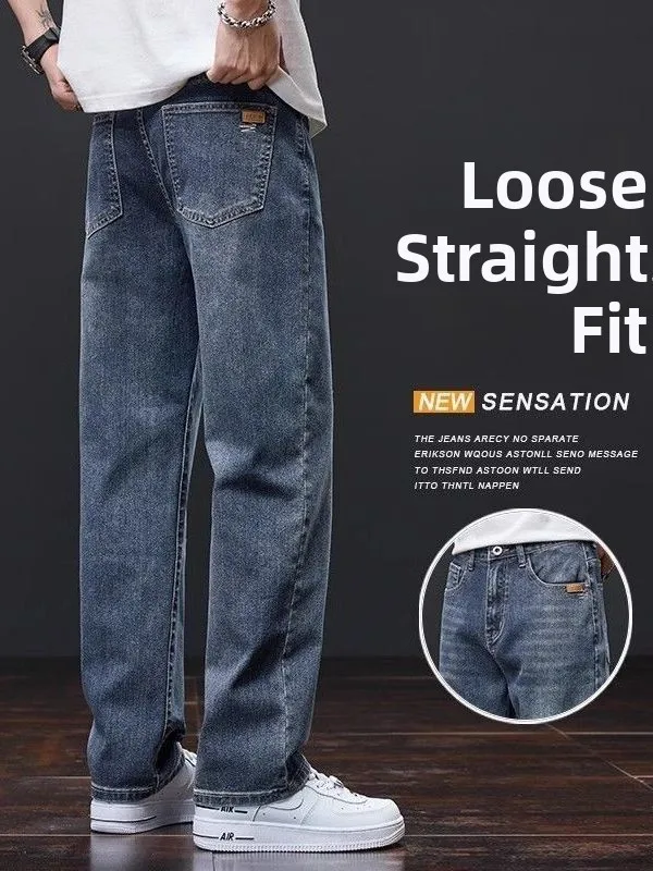American Retro Straight Leg Jeans Men's Summer New Loose Elastic Casual Long Pants Cotton Comfortable Wear Resistant Shrinkage
American Retro Straight Leg Jeans Men's Summer New Loose Elastic Casual Long Pants Cotton Comfortable Wear Resistant Shrinkage