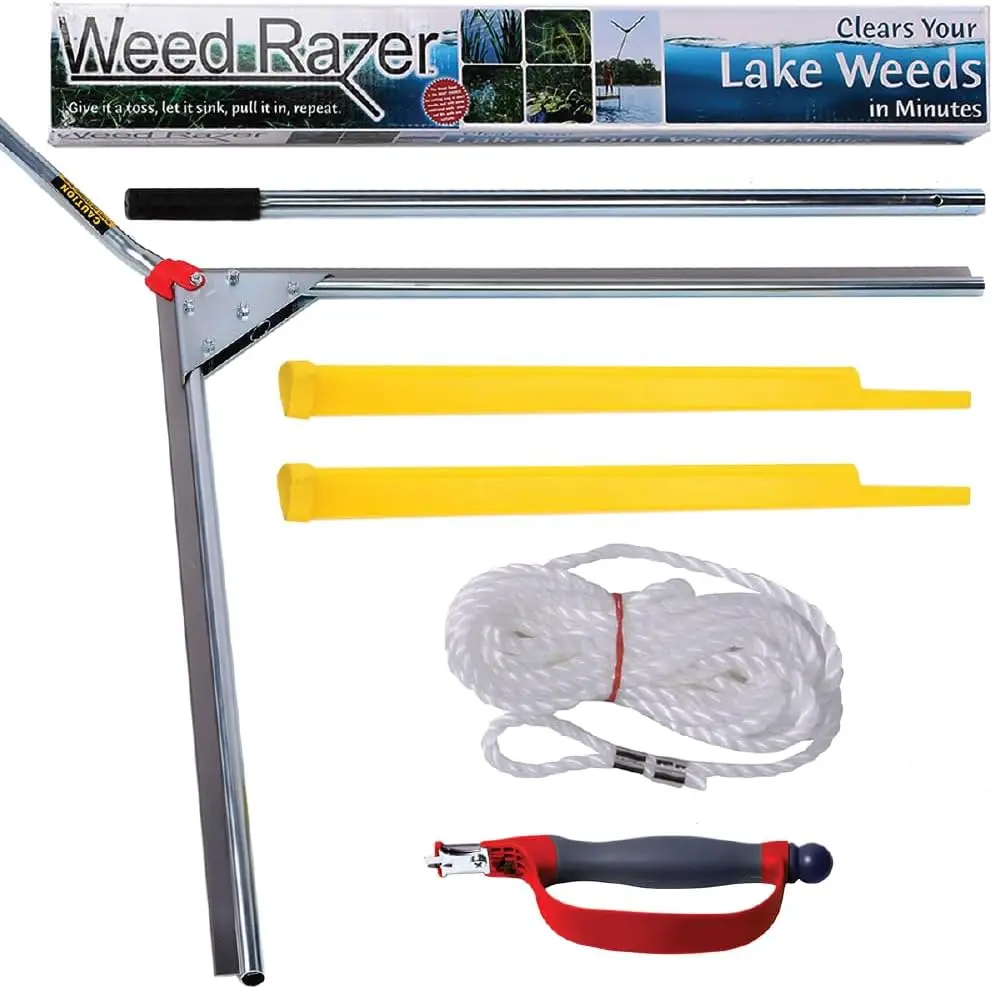 Aquatic Weed Cutter, 48" Cut Width, 25ft Rope, Pond Vegetation Tool
Aquatic Weed Cutter, 48" Cut Width, 25ft Rope, Pond Vegetation Tool