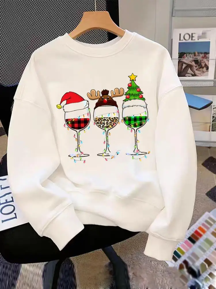 Plaid Wine Happy New Year Fleece Pullovers Fashion Clothing Holiday Christmas O-neck Female Women Graphic Sweatshirts
Plaid Wine Happy New Year Fleece Pullovers Fashion Clothing Holiday Christmas O-neck Female Women Graphic Sweatshirts
