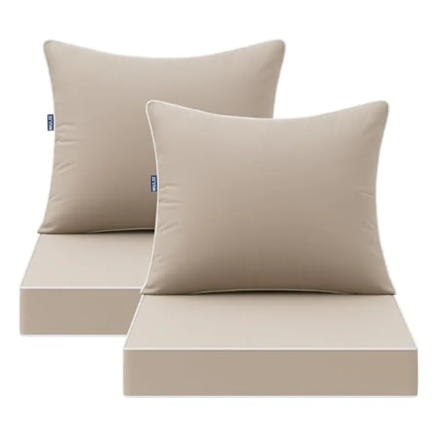 Outdoor Seat Cushion Set of Waterproof and 3 Year Fade Resistant Deep Seat and Back Cushion for Patio Furniture Chair Sofa Couc
Outdoor Seat Cushion Set of Waterproof and 3 Year Fade Resistant Deep Seat and Back Cushion for Patio Furniture Chair Sofa Couc