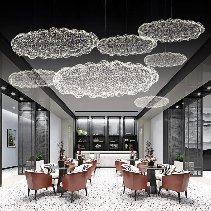 Modern Cloud Chandelier Creative Starry Light Design Personality Hotel Restaurant Bar Indoor Gold Gypsophila Chandeliers
Modern Cloud Chandelier Creative Starry Light Design Personality Hotel Restaurant Bar Indoor Gold Gypsophila Chandeliers