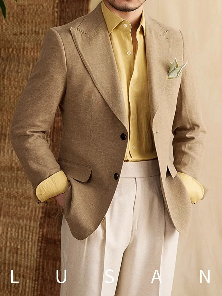 Men's Lyocell Cotton Suit | Summer Breathable Hip Lapel | Retro Half-Lined Jacket | Lightweight Gentleman's Wear
Men's Lyocell Cotton Suit | Summer Breathable Hip Lapel | Retro Half-Lined Jacket | Lightweight Gentleman's Wear