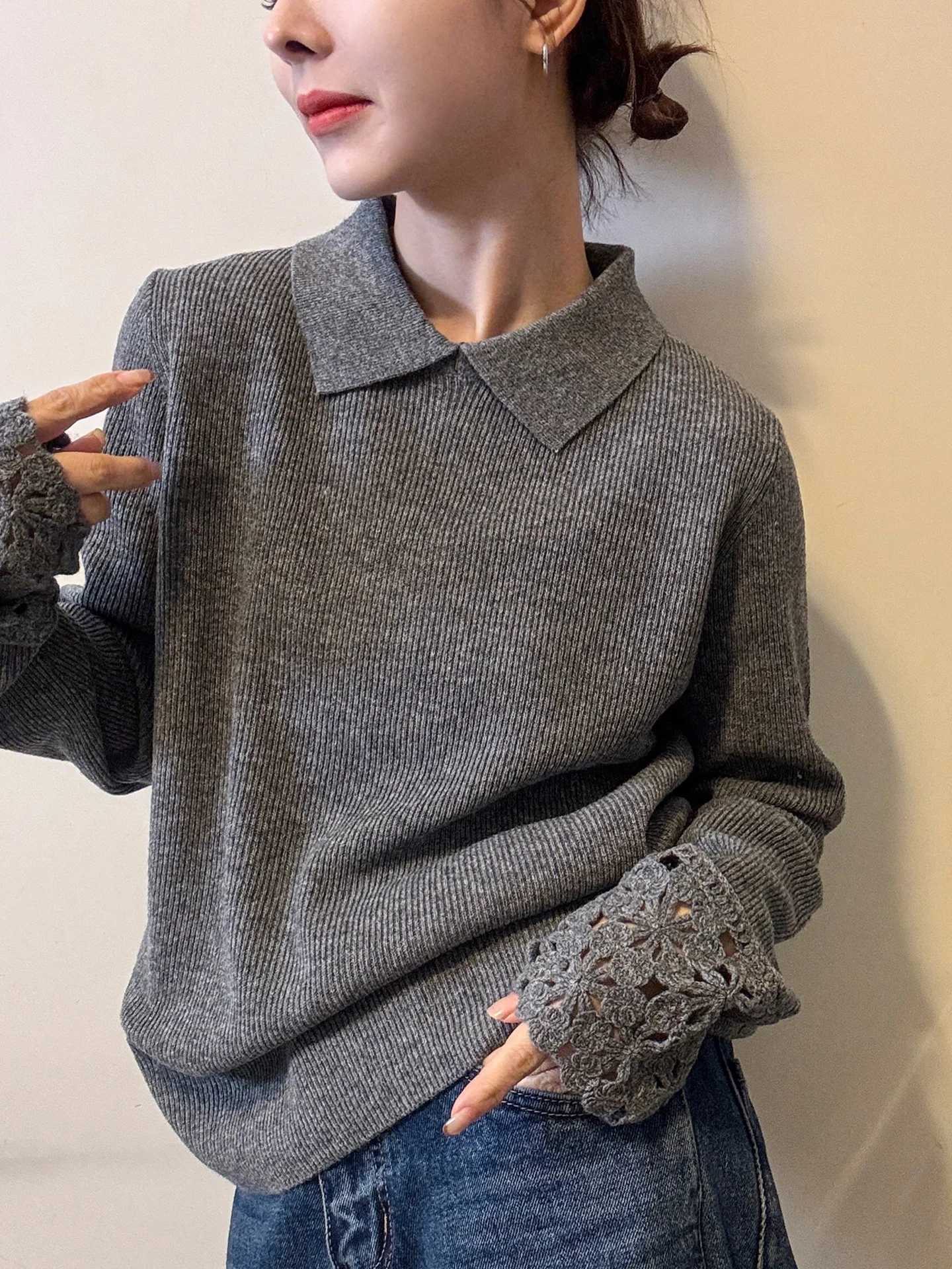 Thiened Long Sve Pure Color вязаный повседневный зимний топ с воротником irt для отдыха Camere антивозрастной универсальный женский топ
Thiened Long Sve Pure Color вязаный повседневный зимний топ с воротником irt для отдыха Camere антивозрастной универсальный женский топ