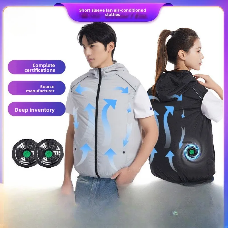 Summer New Vest Air Conditioner Suit Sleeveless Vest Cooling Hooded Sun Protection Vest Labor Protection Suit
Summer New Vest Air Conditioner Suit Sleeveless Vest Cooling Hooded Sun Protection Vest Labor Protection Suit