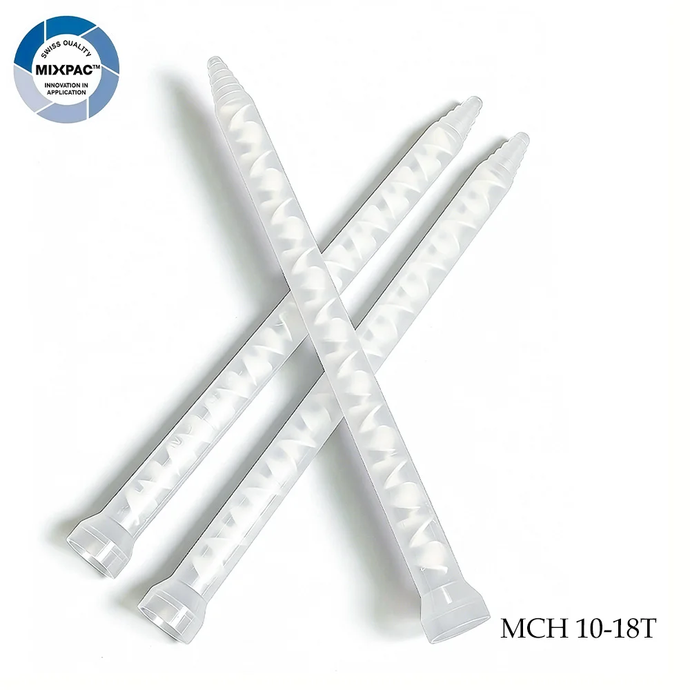 Sulzer MCH 10-18T Glue Static Mixer Nozzles Applicator Epoxy Mixing Nozzle Tips Dynamic Mouldable Epoxy Plastic Mixer Tube
Sulzer MCH 10-18T Glue Static Mixer Nozzles Applicator Epoxy Mixing Nozzle Tips Dynamic Mouldable Epoxy Plastic Mixer Tube