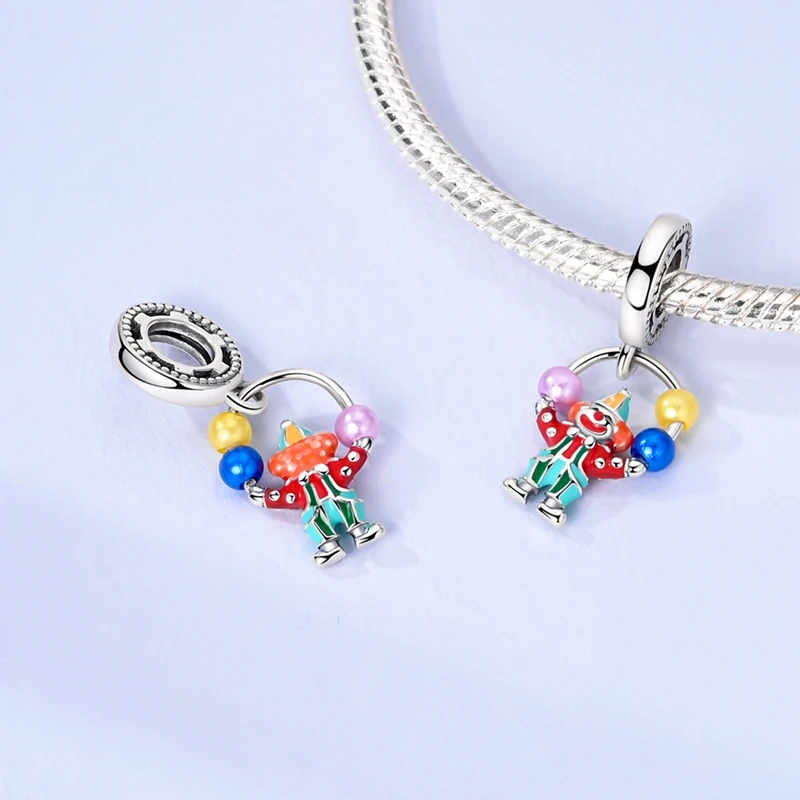 New 925 Sterling Silver Clown Throwing Colorful Ball Charm Pendant Fit 3mm Original Bracelet DIY Women Anniversary Jewelry Gifts
New 925 Sterling Silver Clown Throwing Colorful Ball Charm Pendant Fit 3mm Original Bracelet DIY Women Anniversary Jewelry Gifts