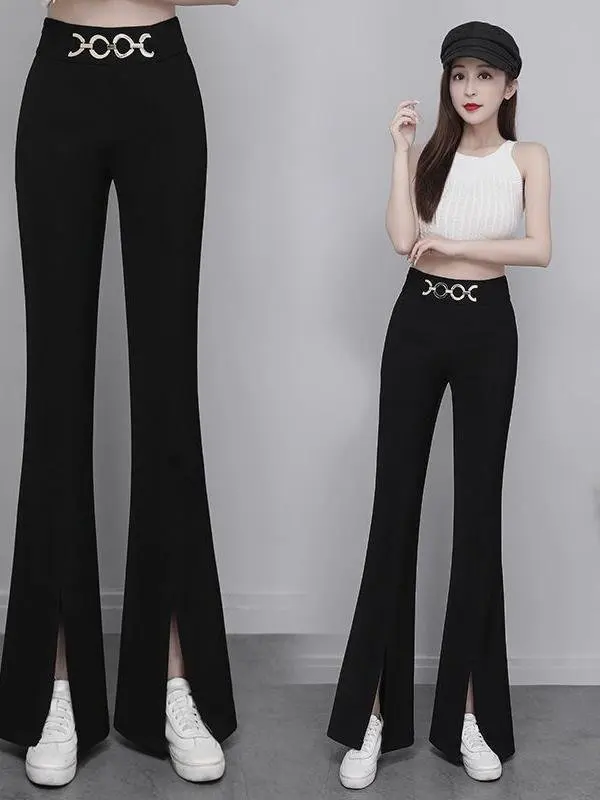 Bla High Waist Slimming Fi Tail Pants Women's Faionable Profional Suit Pants Ele Long Leggings with Slits
Bla High Waist Slimming Fi Tail Pants Women's Faionable Profional Suit Pants Ele Long Leggings with Slits