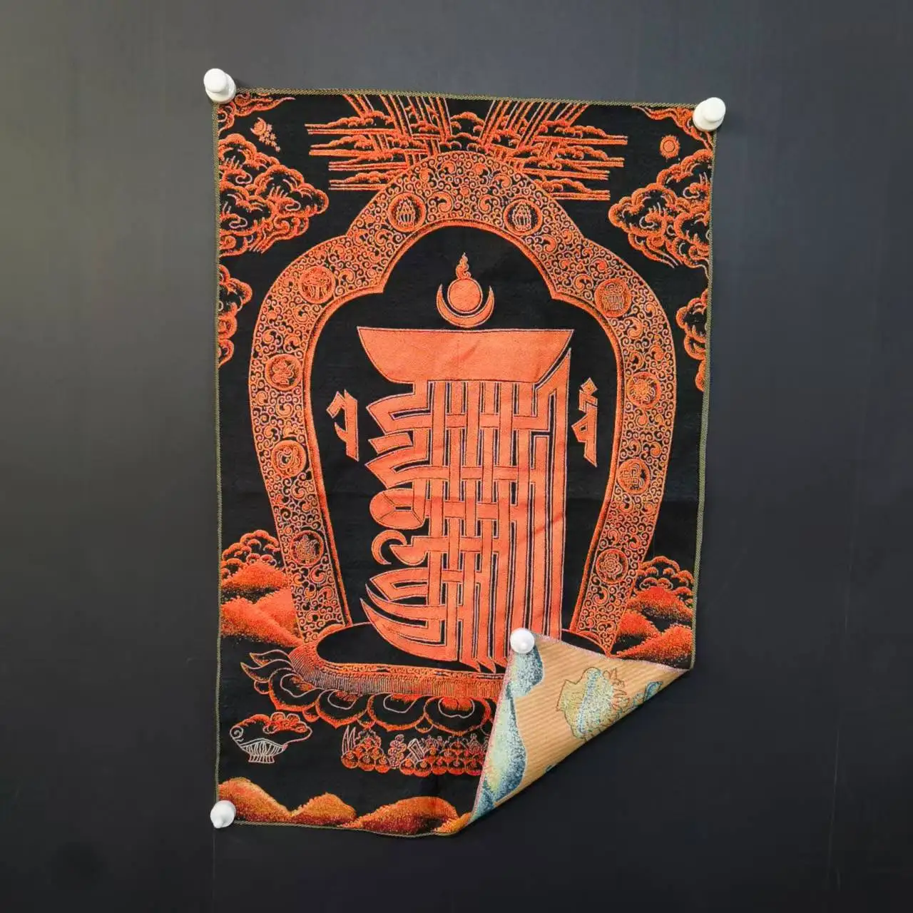 35"Thangka Embroidery Tibetan Buddhism Silk Embroidery brocade Nepal Kalachakra Buddha Thangka Hanging panel
35"Thangka Embroidery Tibetan Buddhism Silk Embroidery brocade Nepal Kalachakra Buddha Thangka Hanging panel