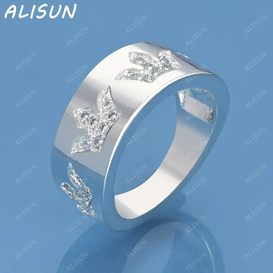 ALISUN 925 Sterling Silver Zirconia Crown Ring For Women Fashion Jewelry Charm Grace Noble Wedding Accessories
ALISUN 925 Sterling Silver Zirconia Crown Ring For Women Fashion Jewelry Charm Grace Noble Wedding Accessories