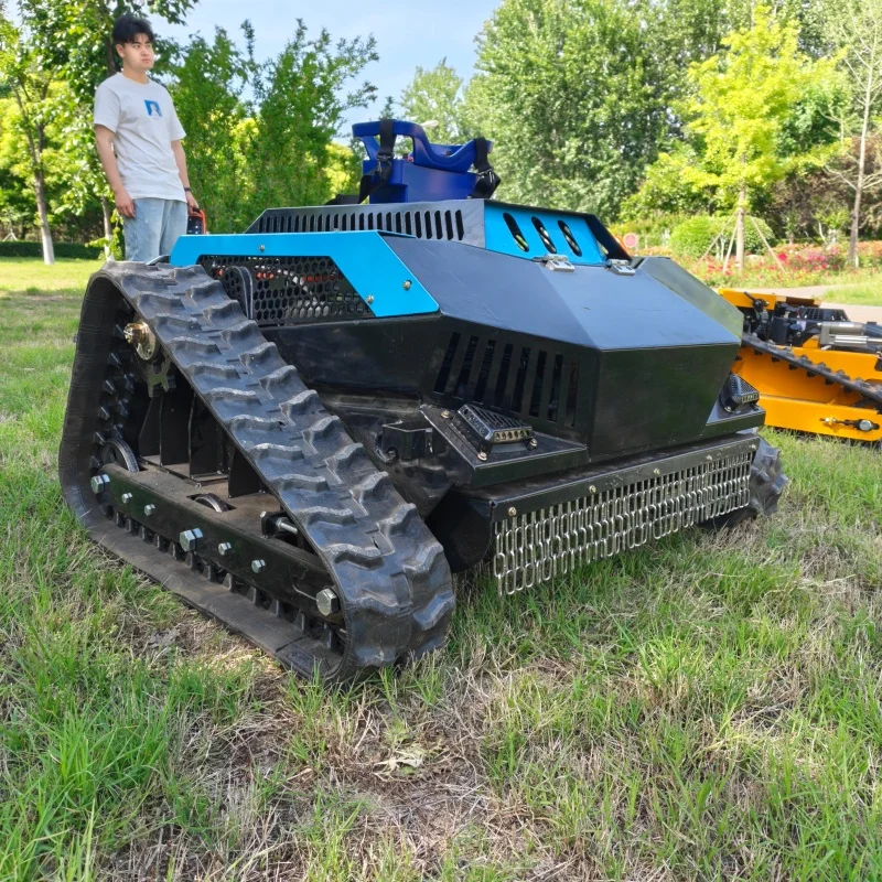 Crawler Remote Control Lawn Mower 45 Degree Slope Heavy Duty Tracked Grass Cutter Customized Mow Width for River Bank Dam Slope
Crawler Remote Control Lawn Mower 45 Degree Slope Heavy Duty Tracked Grass Cutter Customized Mow Width for River Bank Dam Slope