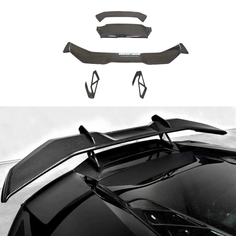 Upgraded 3k High-quality Dry Carbon Fiber Double-layer Rear Wing and Base Body Kit for Lamborghini EVO Huracan Rear Spoiler
Upgraded 3k High-quality Dry Carbon Fiber Double-layer Rear Wing and Base Body Kit for Lamborghini EVO Huracan Rear Spoiler