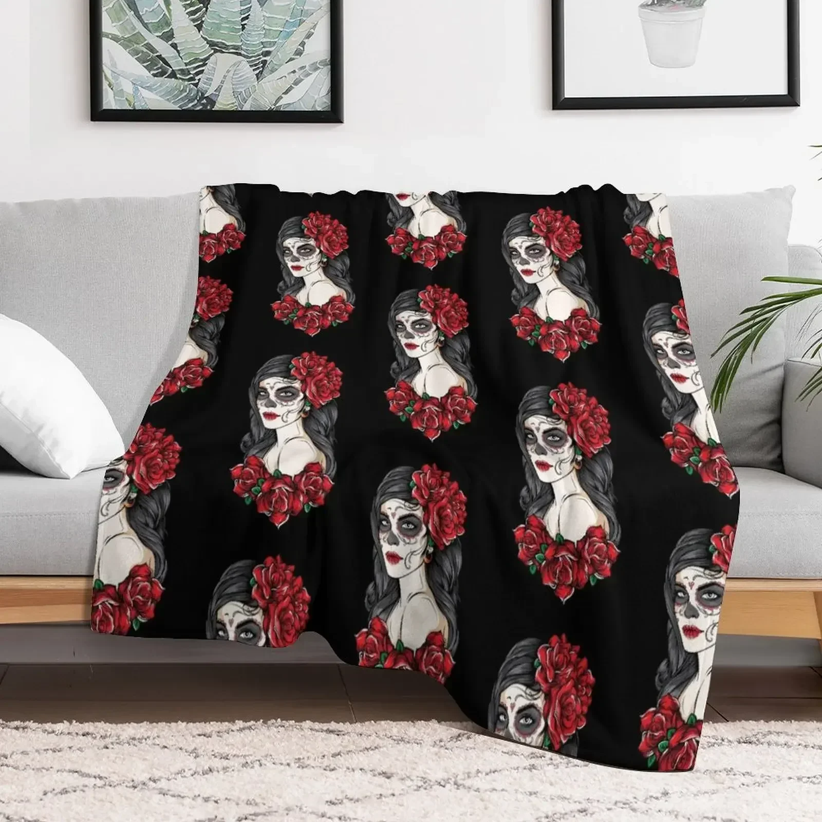 sugar skull doll Santa Muerte day of the dead Throw Blanket For Sofa Thin Thermal Soft Plaid Blankets
sugar skull doll Santa Muerte day of the dead Throw Blanket For Sofa Thin Thermal Soft Plaid Blankets
