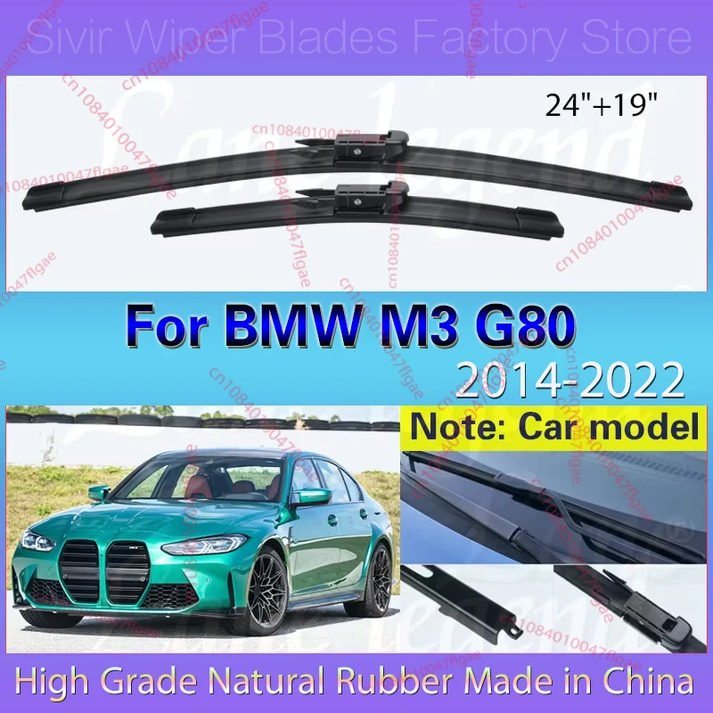 For BMW M3 G80 2014 2015 2016 2017 2018 2019 2020 2021 2022 Car Front Wiper Blade Windscreen Windshield Car Accessories 24"+19"
For BMW M3 G80 2014 2015 2016 2017 2018 2019 2020 2021 2022 Car Front Wiper Blade Windscreen Windshield Car Accessories 24"+19"
