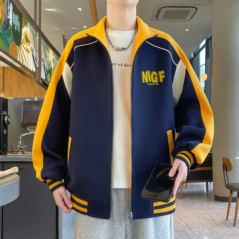 Men's Baseball Sle Stand Collar Jaet American Retro Spring Autumn New Sle Casual Loose Fit Polyester Fiber Zipper Closure
Men's Baseball Sle Stand Collar Jaet American Retro Spring Autumn New Sle Casual Loose Fit Polyester Fiber Zipper Closure
