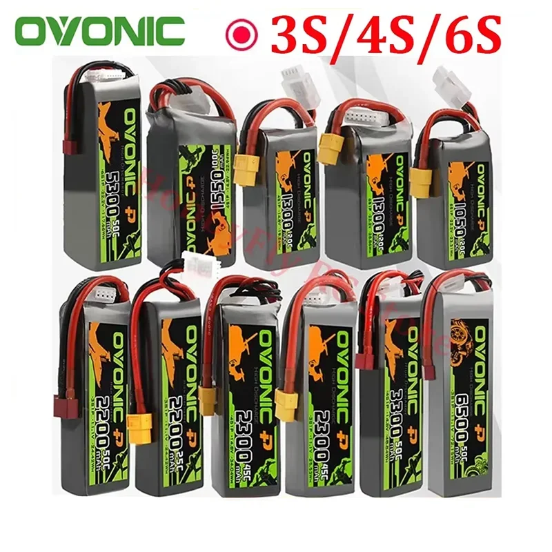 OVONIC 3S 4S 6S Lipo Battery 450 850mAh 1050mAh 1300mAh 1550mAh LiPo Battery Pack For FPV Helicopter Drone Boat Airplane
OVONIC 3S 4S 6S Lipo Battery 450 850mAh 1050mAh 1300mAh 1550mAh LiPo Battery Pack For FPV Helicopter Drone Boat Airplane
