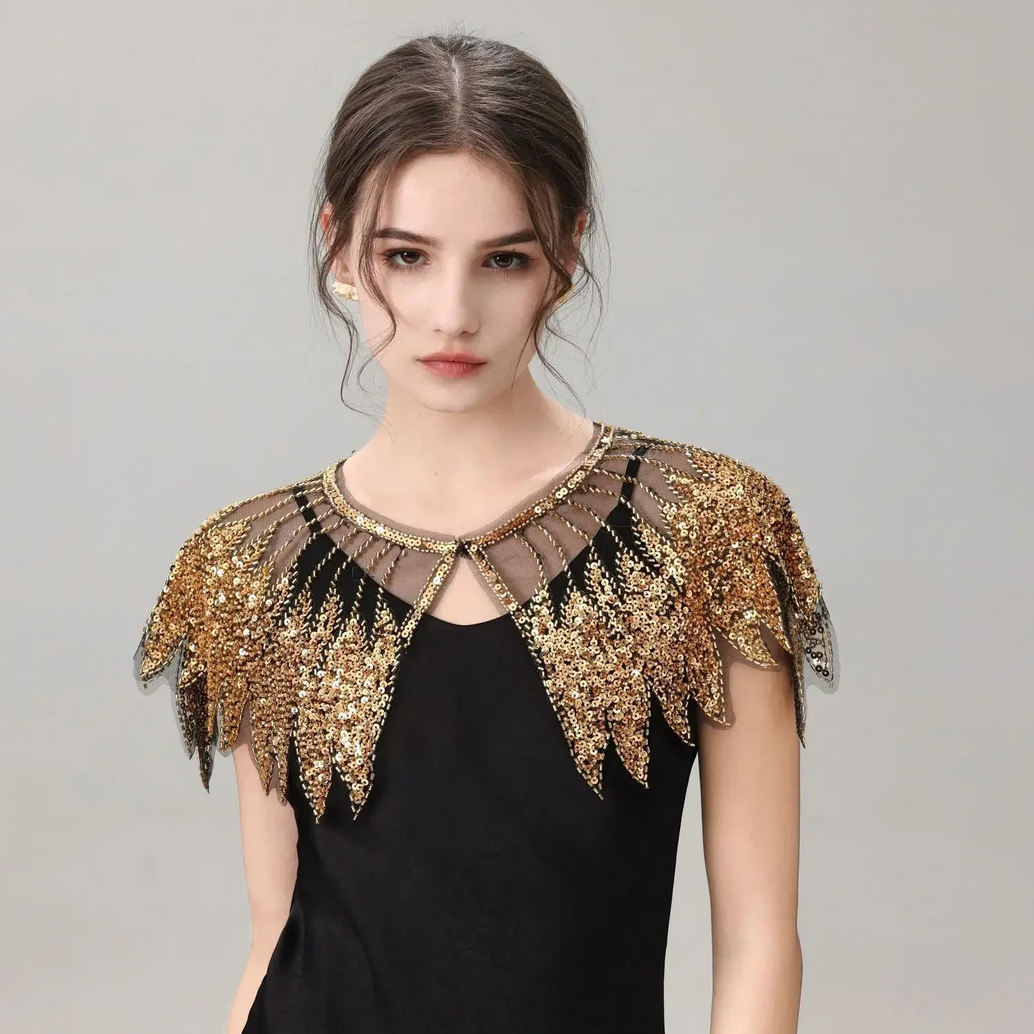 New Lace Retro Sequin Beaded Summer Short Cape Cocktail Dress
New Lace Retro Sequin Beaded Summer Short Cape Cocktail Dress