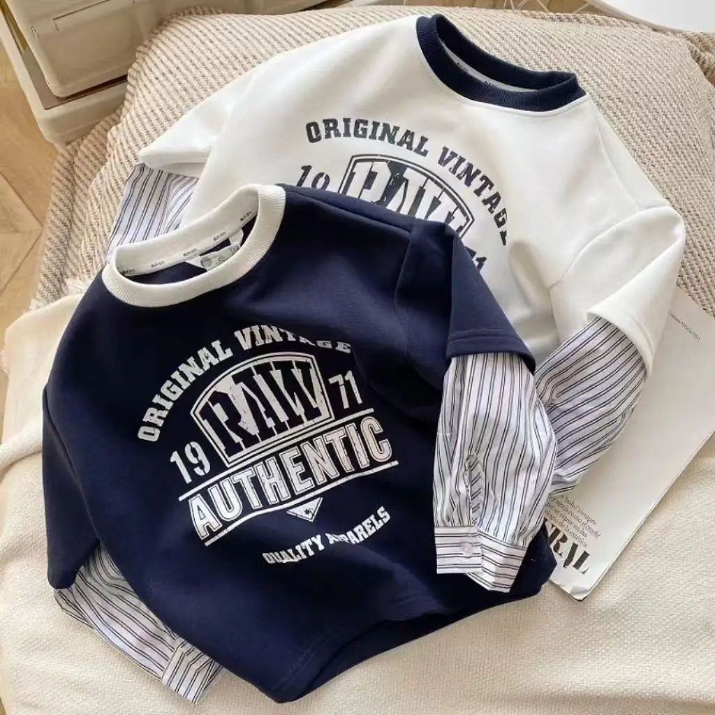 Boys' Spring And Autumn Children's Long Sleeve Undercover Sweatshirt 2025 New Boys' Casual Vacation Two Piece Top
Boys' Spring And Autumn Children's Long Sleeve Undercover Sweatshirt 2025 New Boys' Casual Vacation Two Piece Top
