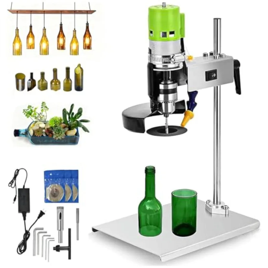 Bottle Cutter, Electric Glass Bottle Cutting Machine with 3 Pcs Emery Abrasive Blade, Wine Bottle Cutting Tool Kit for DIY Proj
Bottle Cutter, Electric Glass Bottle Cutting Machine with 3 Pcs Emery Abrasive Blade, Wine Bottle Cutting Tool Kit for DIY Proj