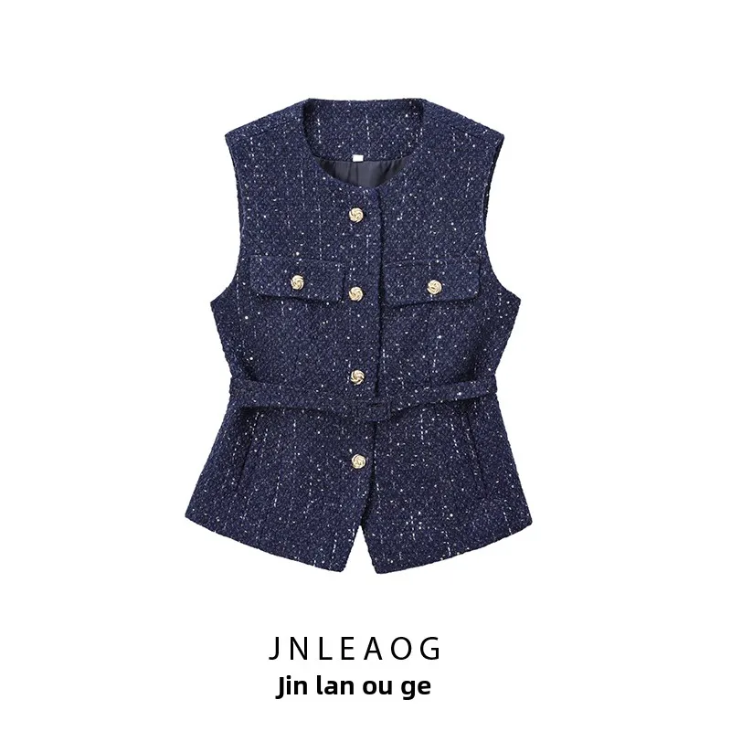 JNLEAOG, осенний новый женский дизайн, жилет с поясом, украшенная бусинами, текстура, 2024, круглый, из полиэфирного волокна
JNLEAOG, осенний новый женский дизайн, жилет с поясом, украшенная бусинами, текстура, 2024, круглый, из полиэфирного волокна