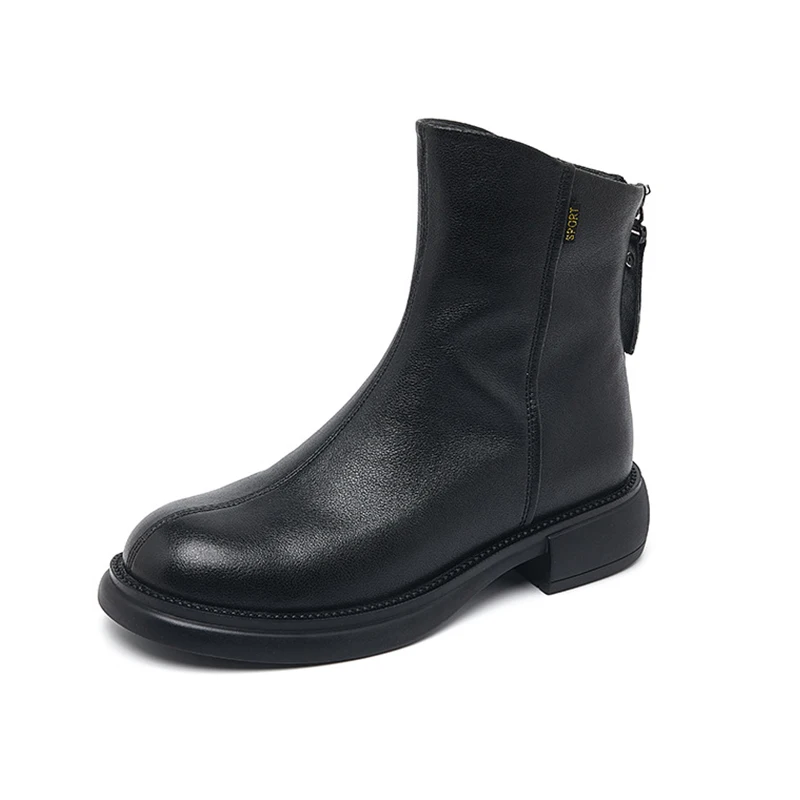 GKTINOO Women's Genuine Leather Shoes Female Flat Ankle Boots Back Zipper Winter Fur Plush Warm Autumn Zapatos Mujer Platform
GKTINOO Women's Genuine Leather Shoes Female Flat Ankle Boots Back Zipper Winter Fur Plush Warm Autumn Zapatos Mujer Platform