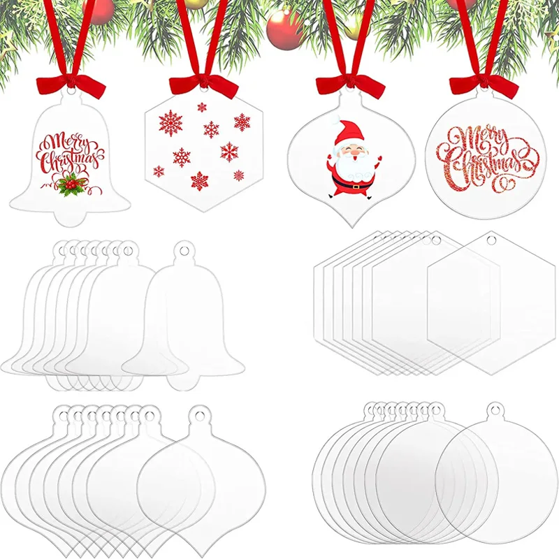10PCS Christmas Acrylic Ornaments Blank Unfinished Crafts Clear Hanging Decor DIY Christmas Tree Decoration Tags With Hole
10PCS Christmas Acrylic Ornaments Blank Unfinished Crafts Clear Hanging Decor DIY Christmas Tree Decoration Tags With Hole