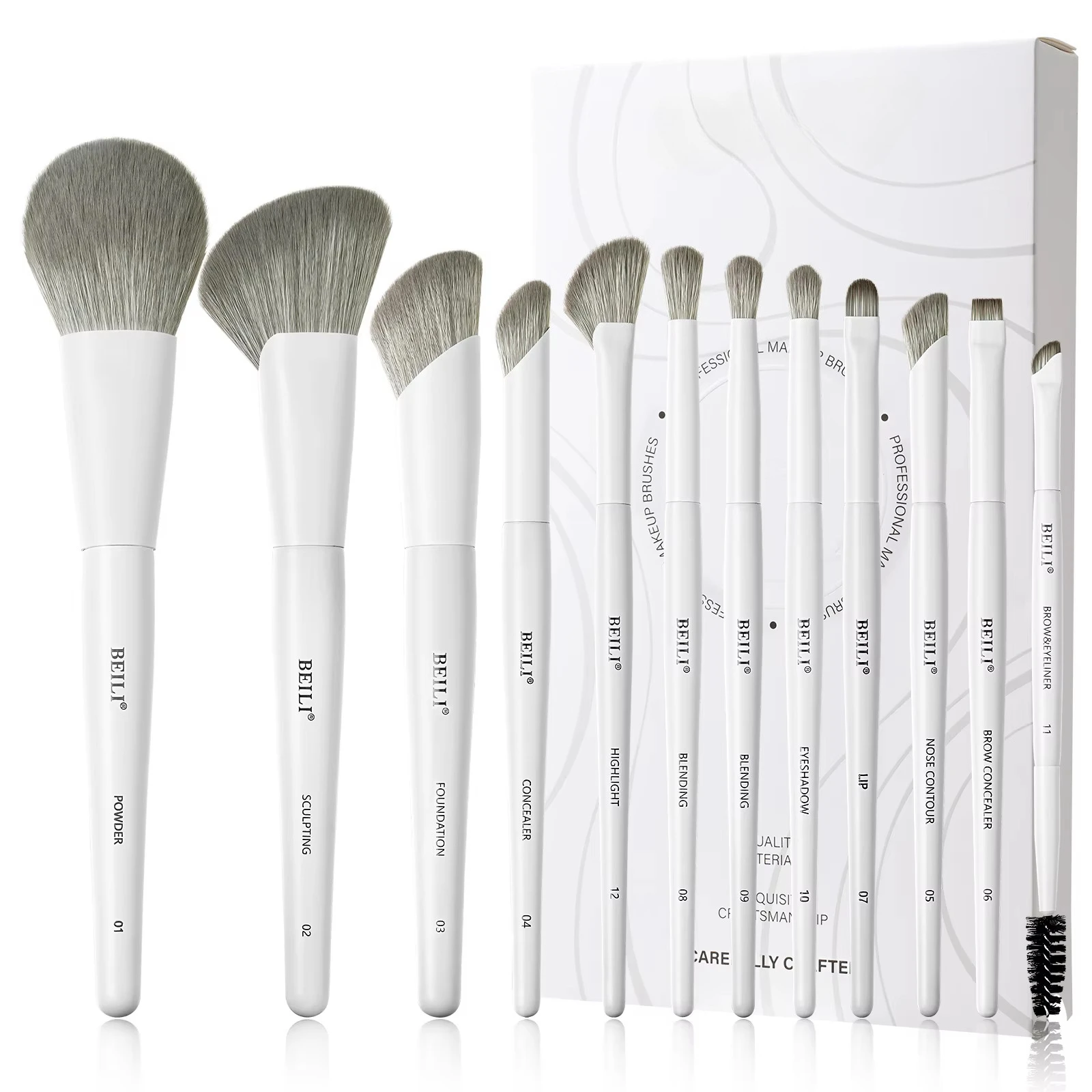 High Quality Matte White Vegan Corn Silk Hair Beauty Make up Brush Set Professional Custom Luxury Face Makeup Brushes With Case
High Quality Matte White Vegan Corn Silk Hair Beauty Make up Brush Set Professional Custom Luxury Face Makeup Brushes With Case