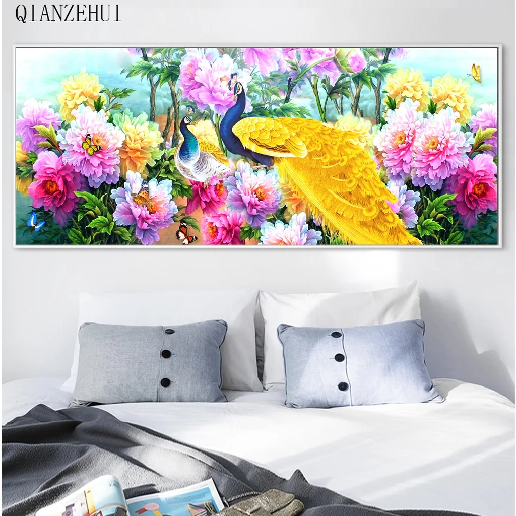 DIY full Diamond Embroidery,Round Diamond golden Peacock and Peony Living room decoration rhinestone beads Diamond painting
DIY full Diamond Embroidery,Round Diamond golden Peacock and Peony Living room decoration rhinestone beads Diamond painting