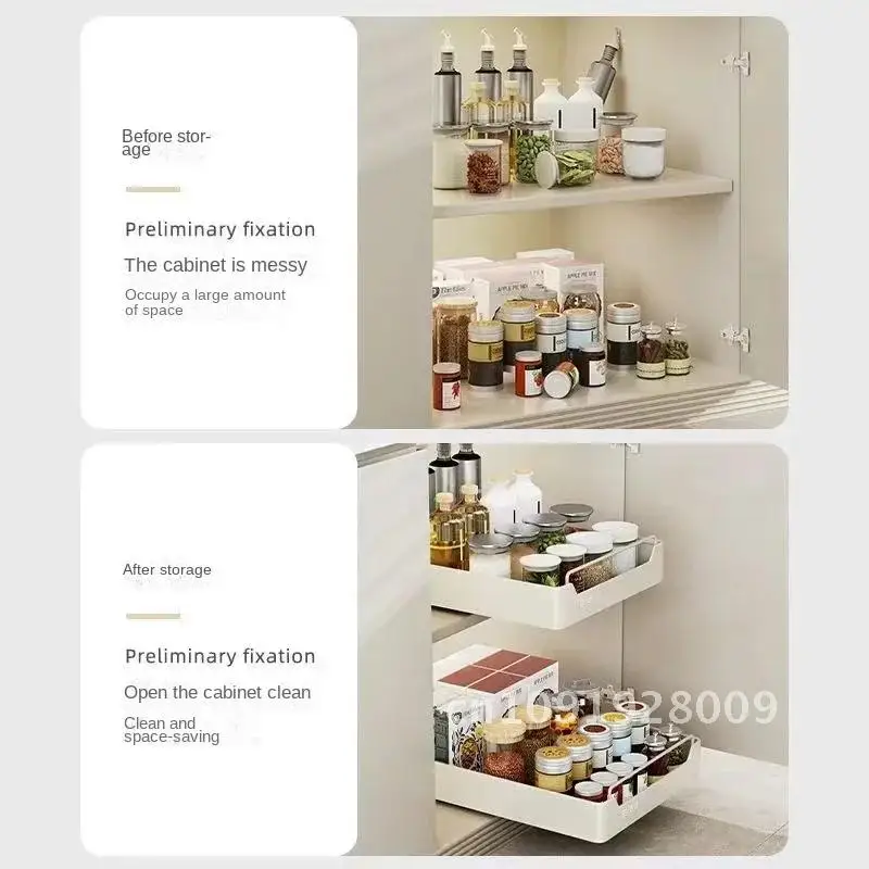 New Tray Storage Rack with Slide Rails Pull-out Kitchen Drawer Spice Storage Box Organizer Rack Storage Kitchen Cabinets Type
New Tray Storage Rack with Slide Rails Pull-out Kitchen Drawer Spice Storage Box Organizer Rack Storage Kitchen Cabinets Type