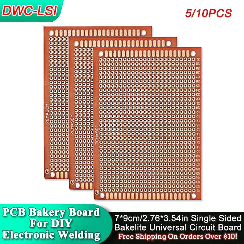 5/10PCS PCB 7x9CM Prototype Board DIY Universal Circuit Board 7*9CM Thick 1.2MM Single Sided Experimental Bakelite Copper Plate
5/10PCS PCB 7x9CM Prototype Board DIY Universal Circuit Board 7*9CM Thick 1.2MM Single Sided Experimental Bakelite Copper Plate